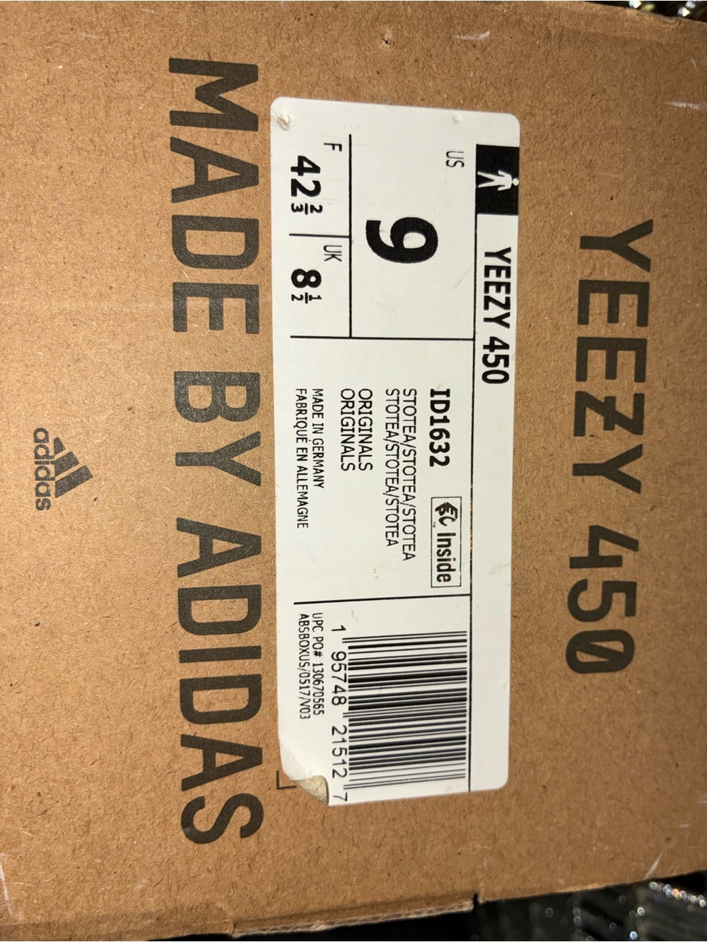 Yeezy 450 Box Label - Brown/Tan